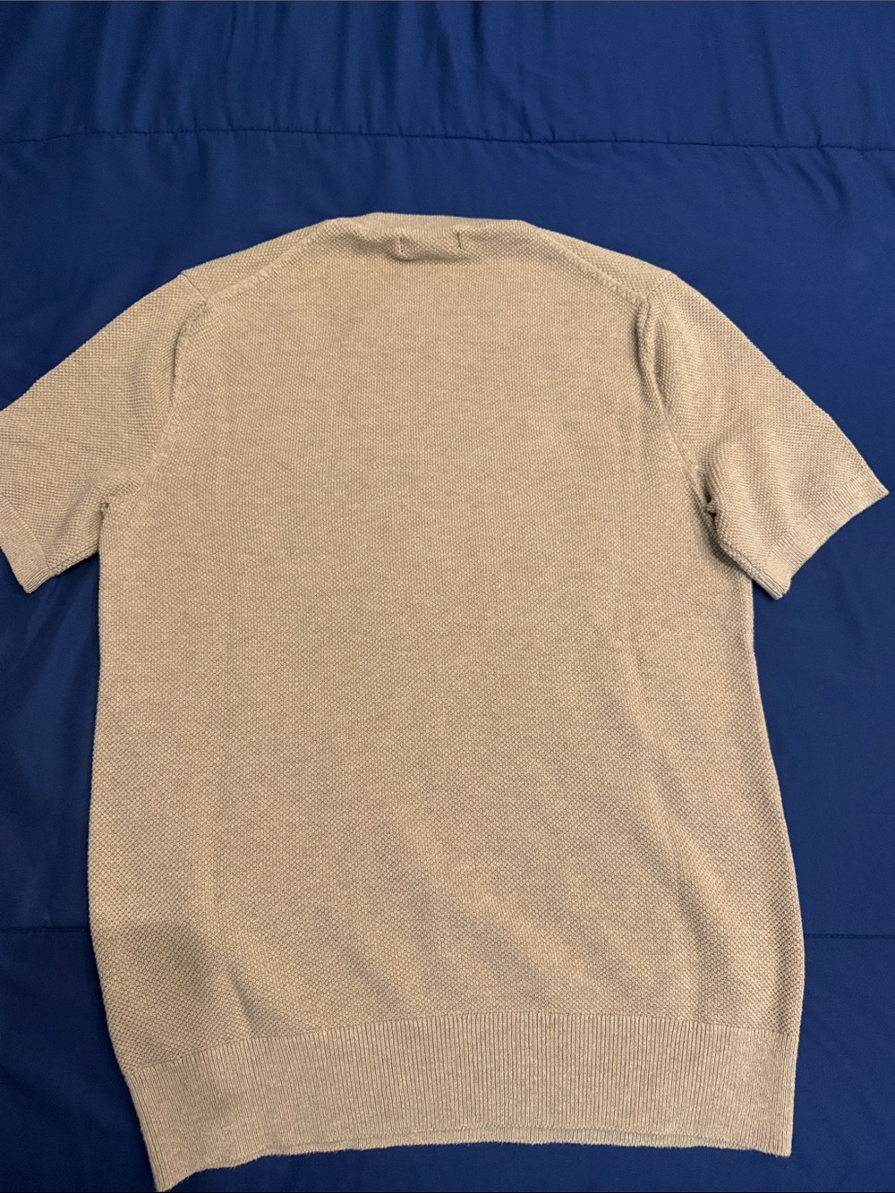 Banana Republic Men's Short-Sleeve Knit in Light Beige - Picture 2 of 2